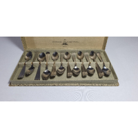 12 Theelepels, Sola Massief, in originele doos